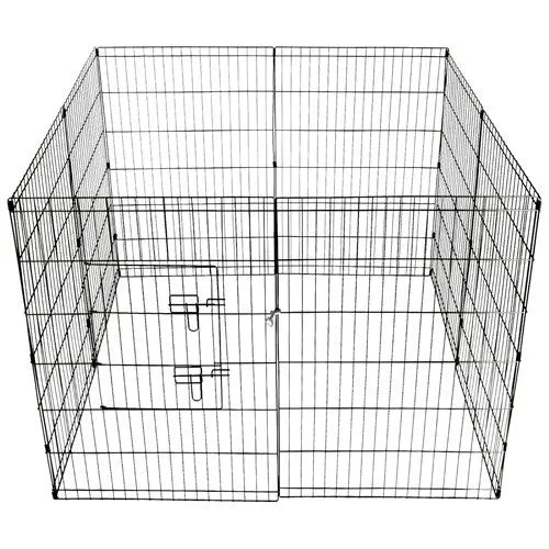 Durable 36" Multi-Configuration Pet Playpen, Steel Frame