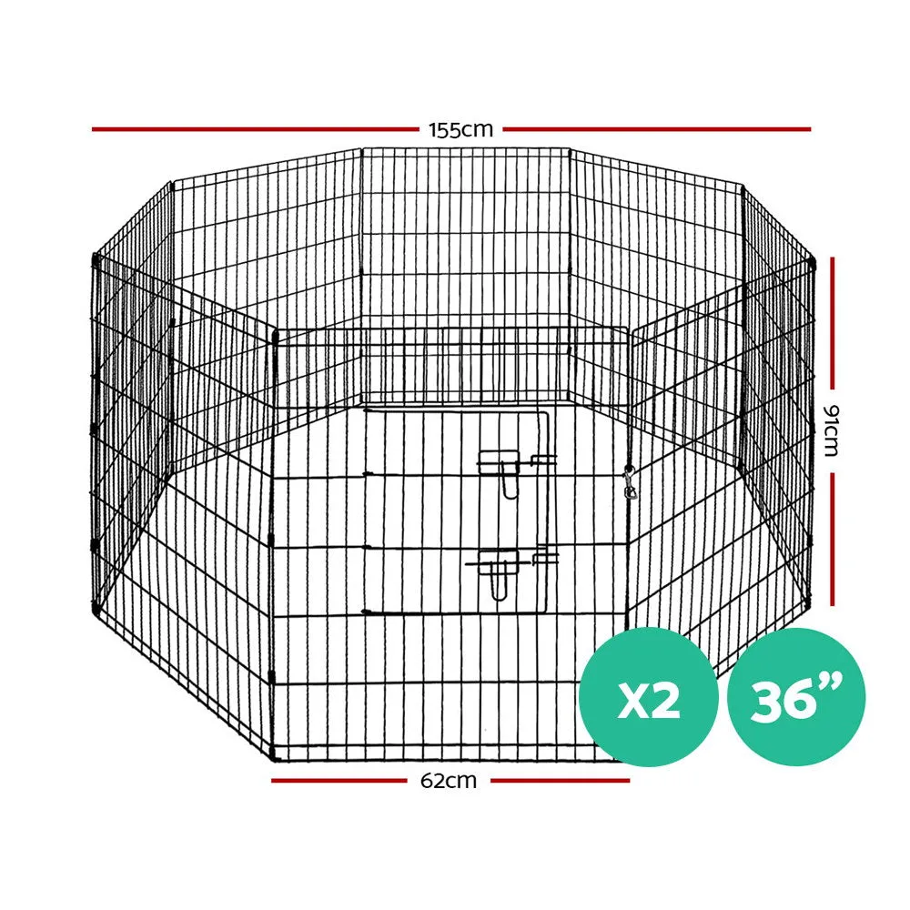 Durable Multi-Configuration Dog Playpen Set, 36" - iPet