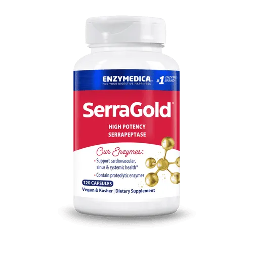 Enzymedica SerraGold Serrapeptase Enzymes 120 Capsules