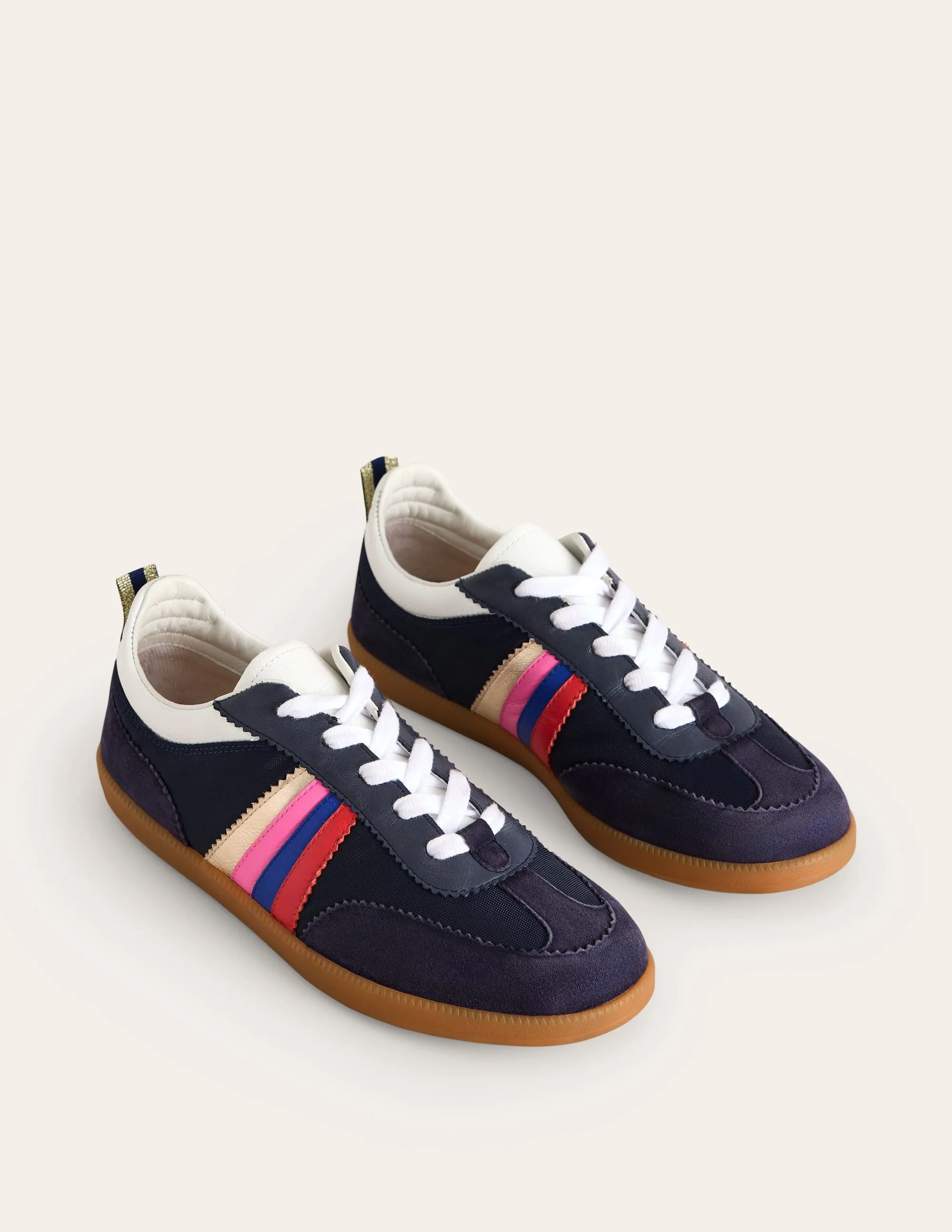 Erin Retro Tennis Trainers-Navy/Rainbow