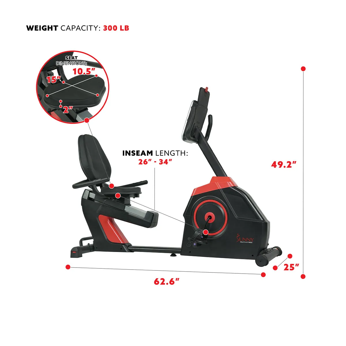 Evo-Fit Recumbent Bike Electro-Magnetic Cardio Fitness