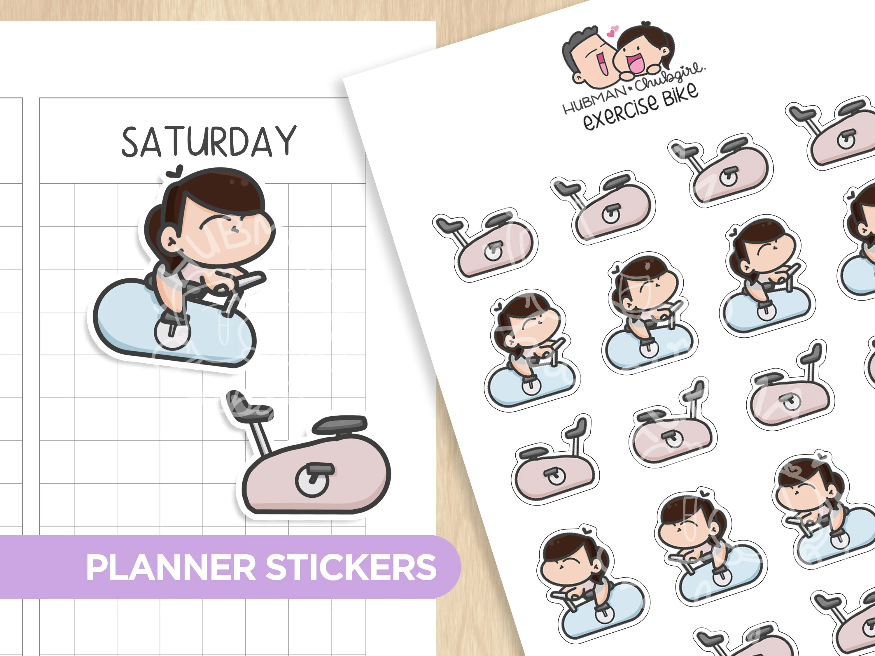 Exercise Bike Planner Stickers