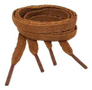 Flat Nutmeg Brown Shoelaces - 10mm wide