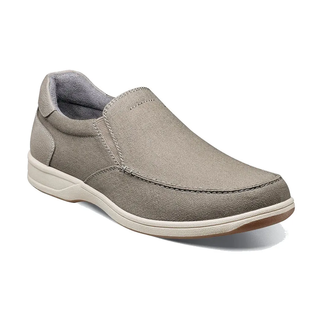 FLORSHEIM LAKESIDE SLIP ON CANVAS STONE - MENS