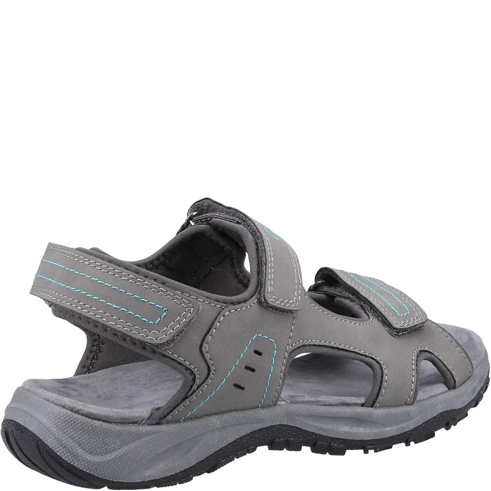 Freshford Recycled Sandals Grey/Turquoise