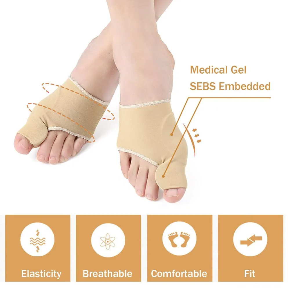 Gel Embedded Bunion Corrector Socks For Toe Alignment