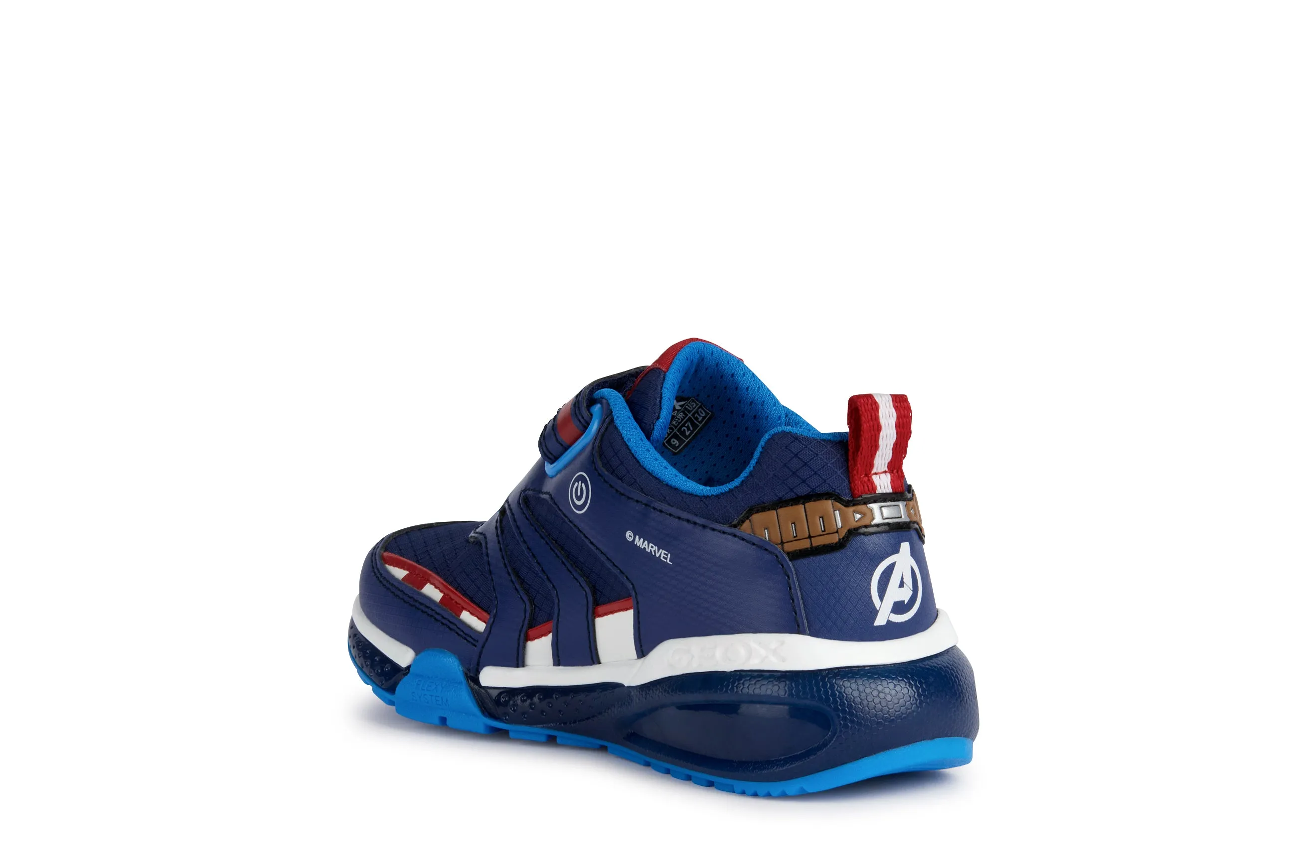 Geox Bayonyc Captain America Boys Navy/Red Lights MarvelTrainer