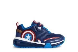 Geox Bayonyc Captain America Boys Navy/Red Lights MarvelTrainer