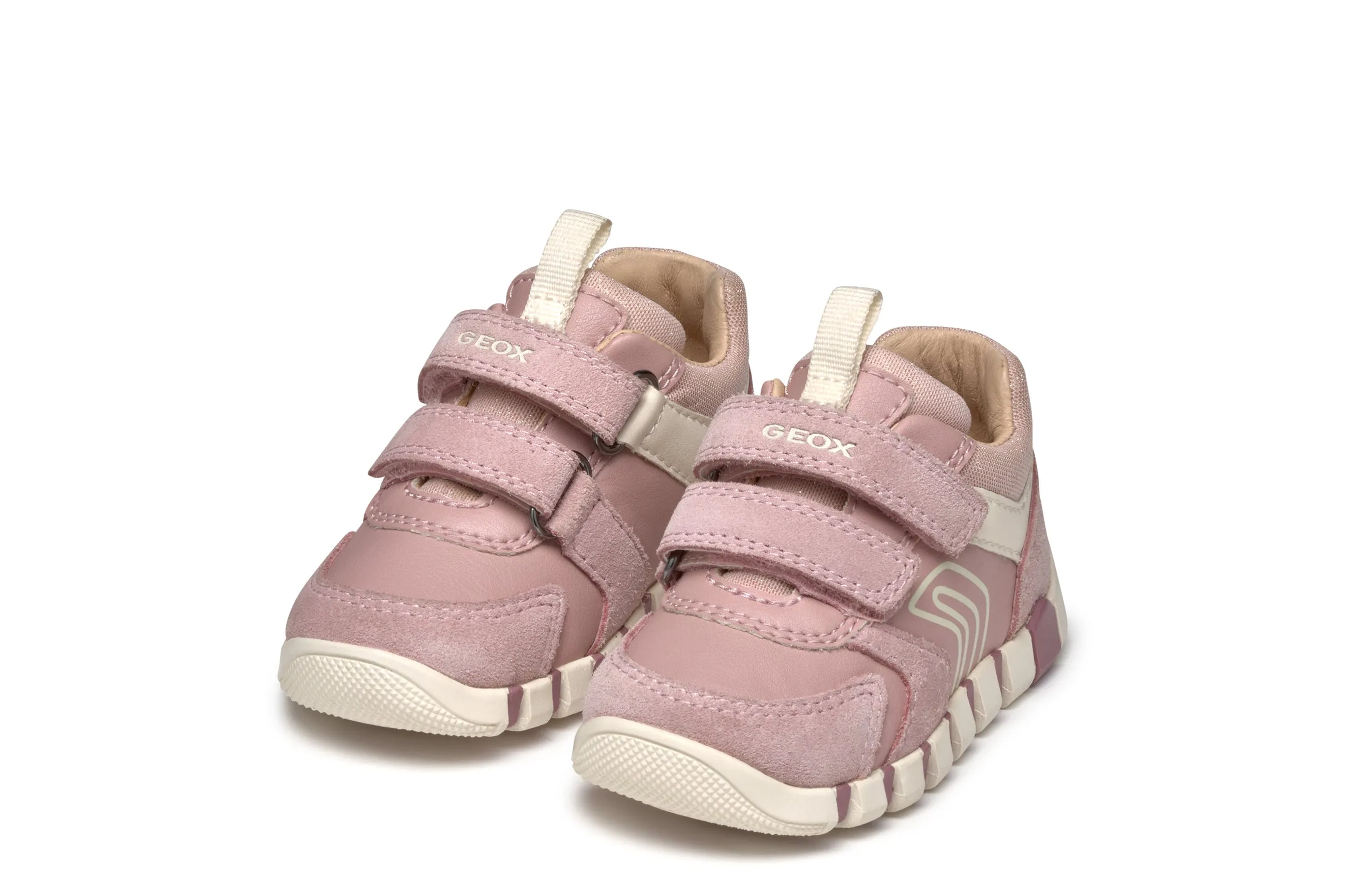 Geox Iupidoo Girls Old Rose Ivory Trainer