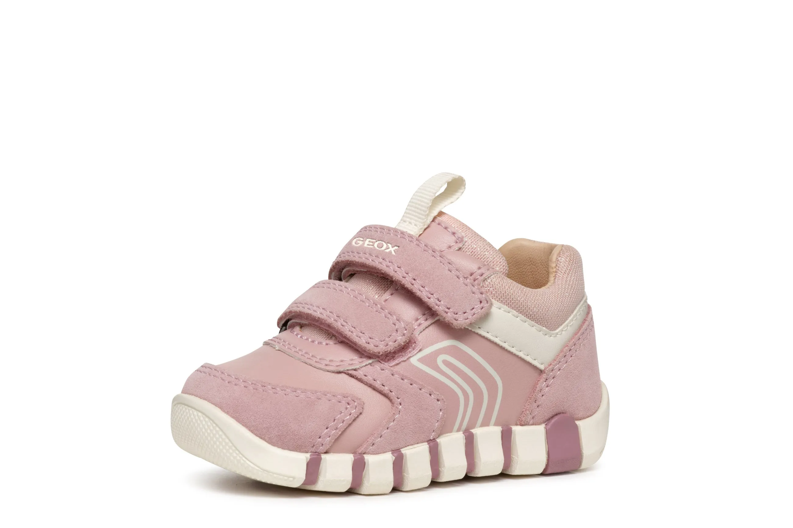 Geox Iupidoo Girls Old Rose Ivory Trainer