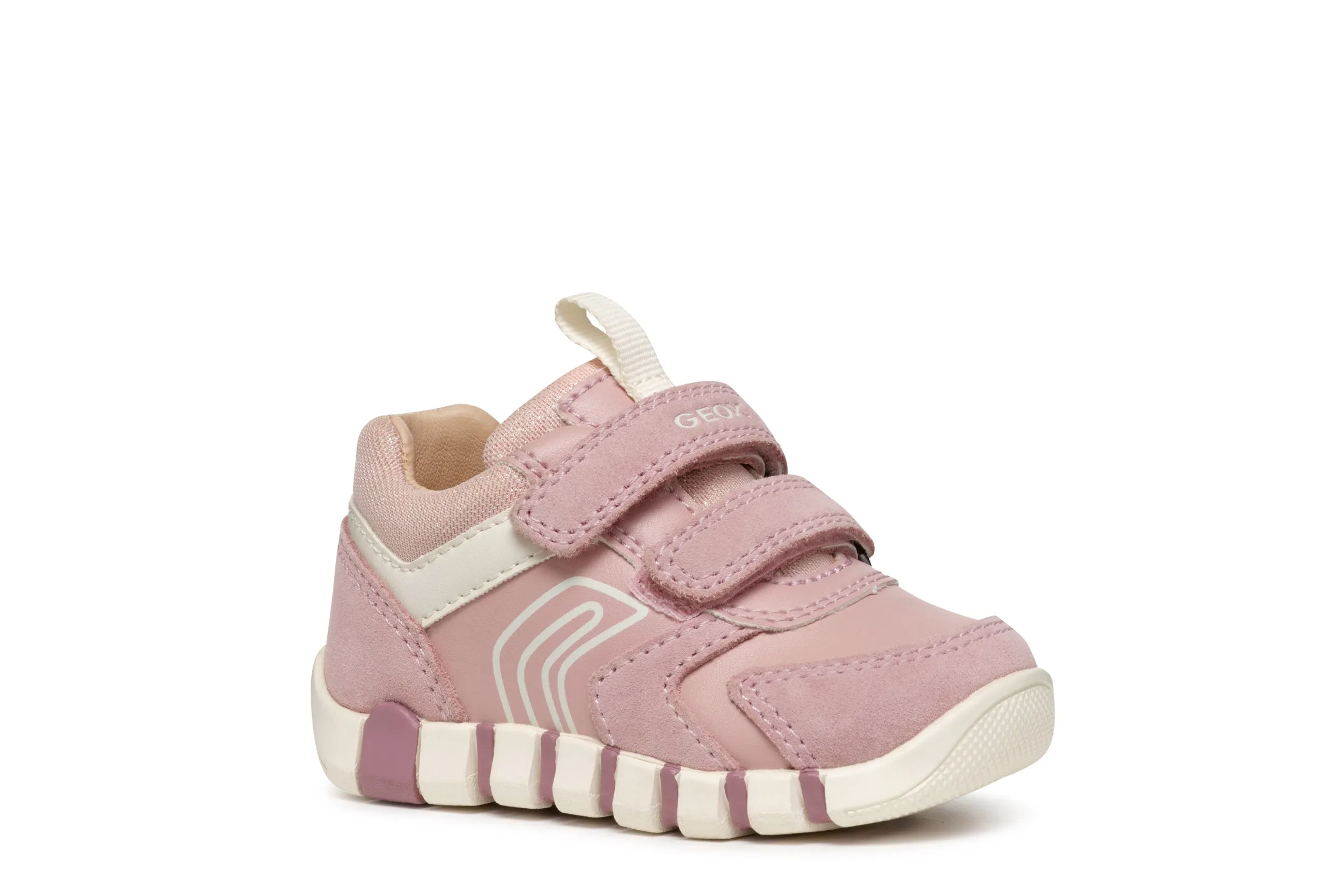 Geox Iupidoo Girls Old Rose Ivory Trainer