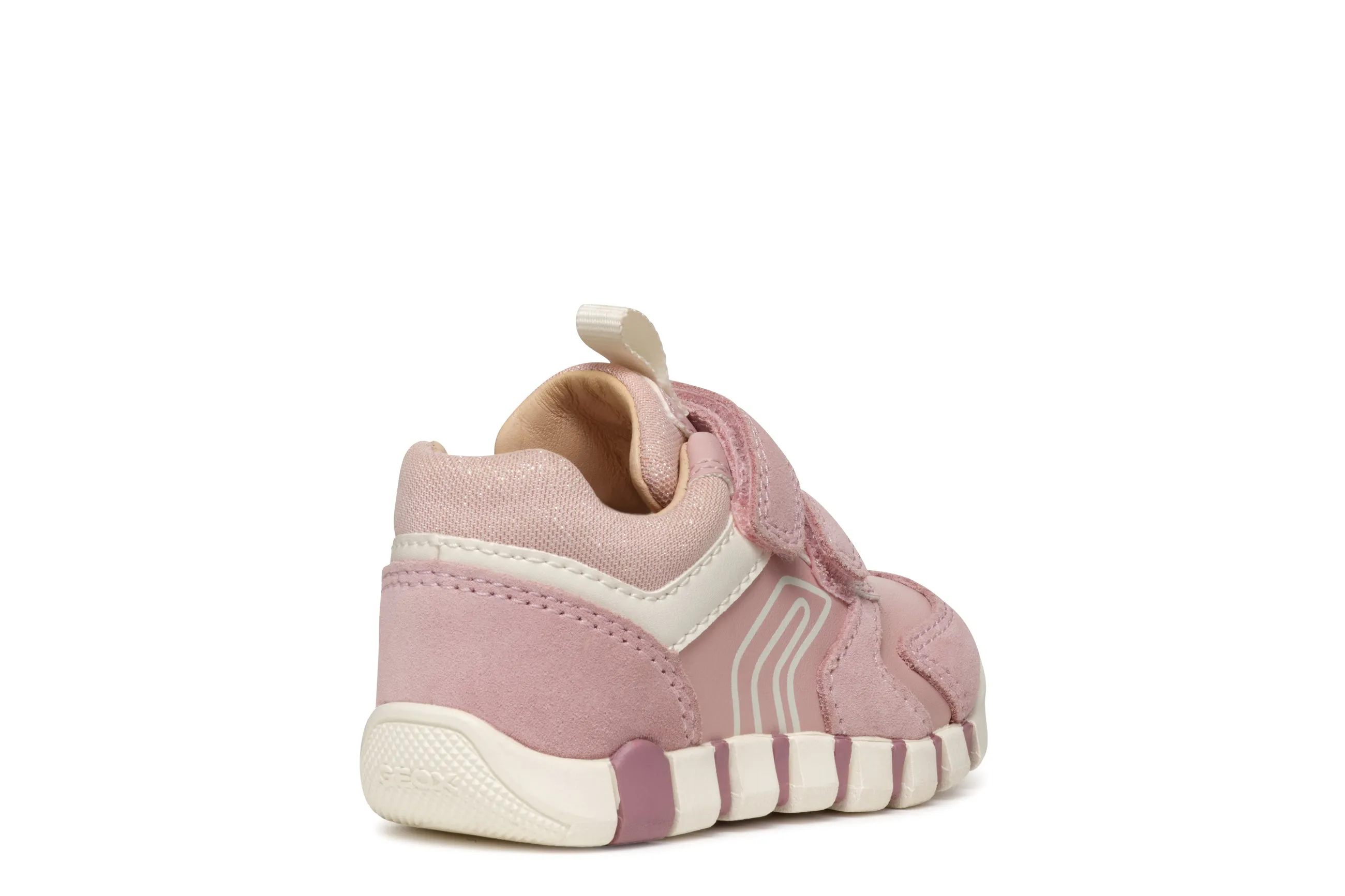 Geox Iupidoo Girls Old Rose Ivory Trainer