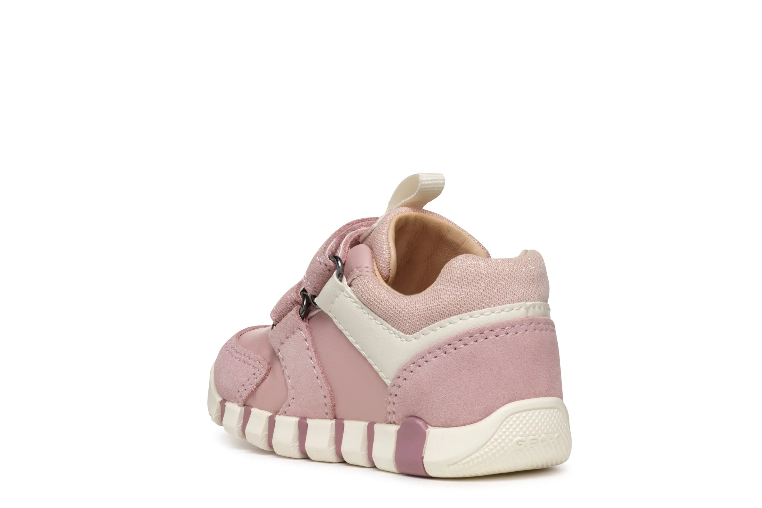 Geox Iupidoo Girls Old Rose Ivory Trainer