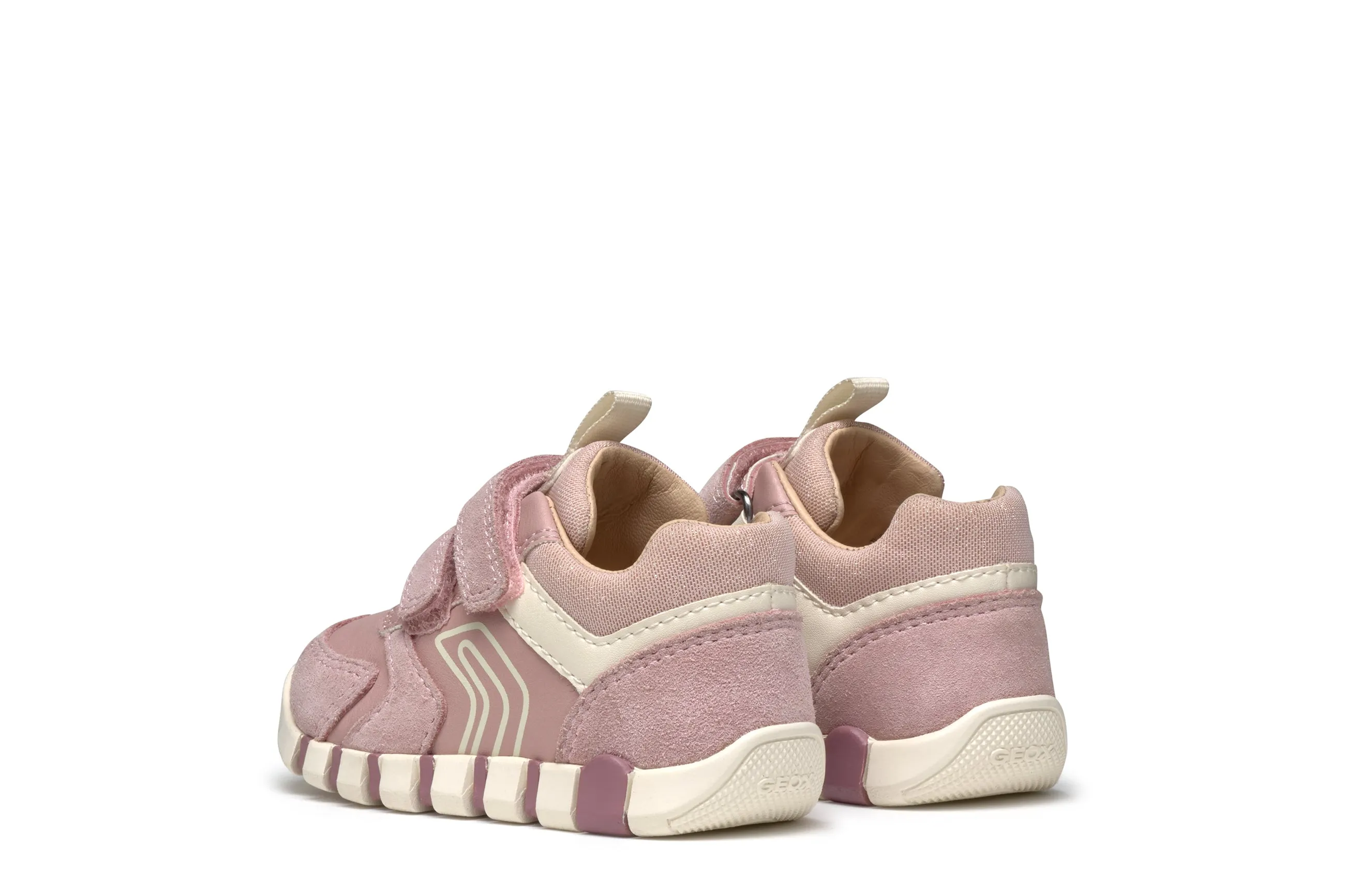 Geox Iupidoo Girls Old Rose Ivory Trainer