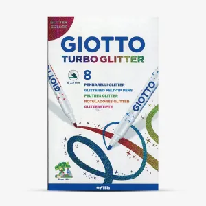 Giotto Turbo Glitter Color Marker Set Of 8 Pcs