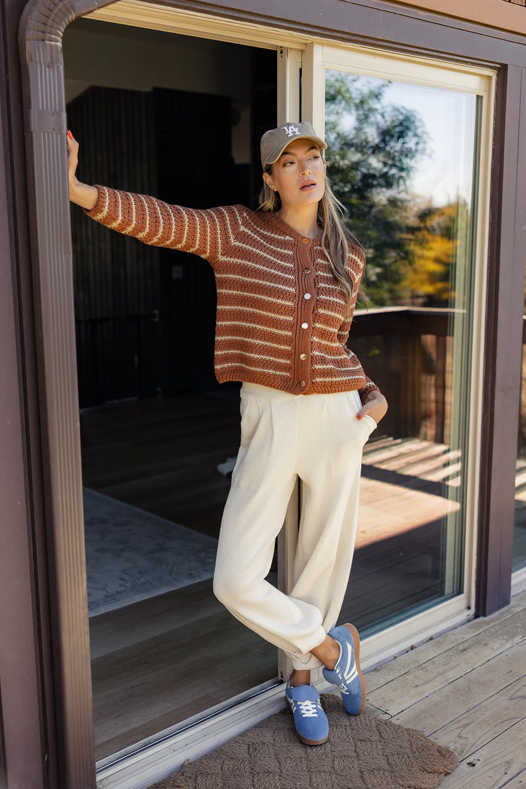 Girl Like You Stripe Sweater Cardigan