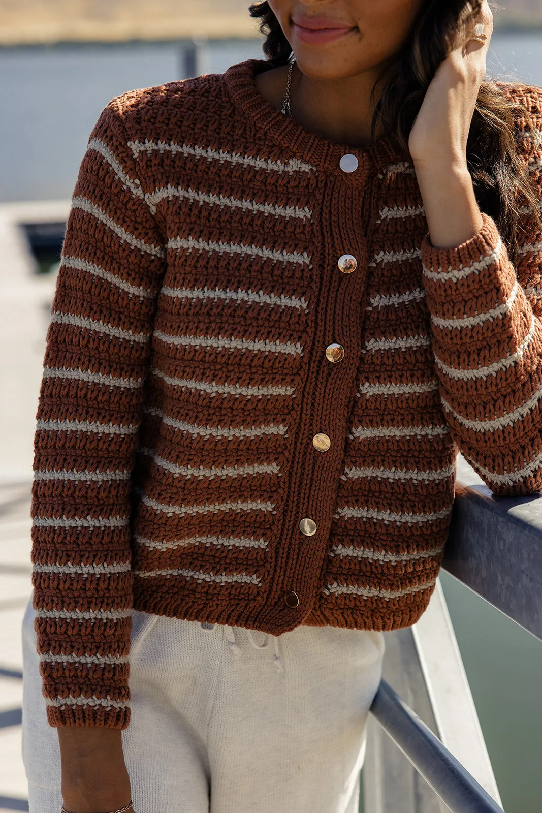 Girl Like You Stripe Sweater Cardigan