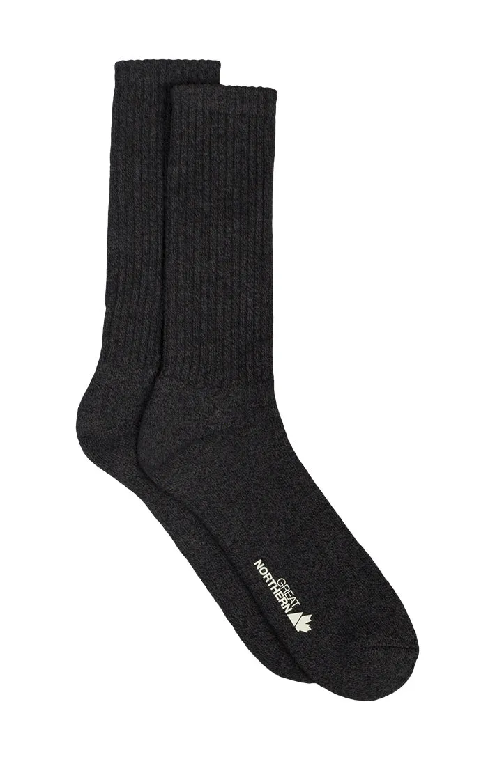 GN Casual Crew Socks - Cotton Blend - 2 PK - Black & Brown