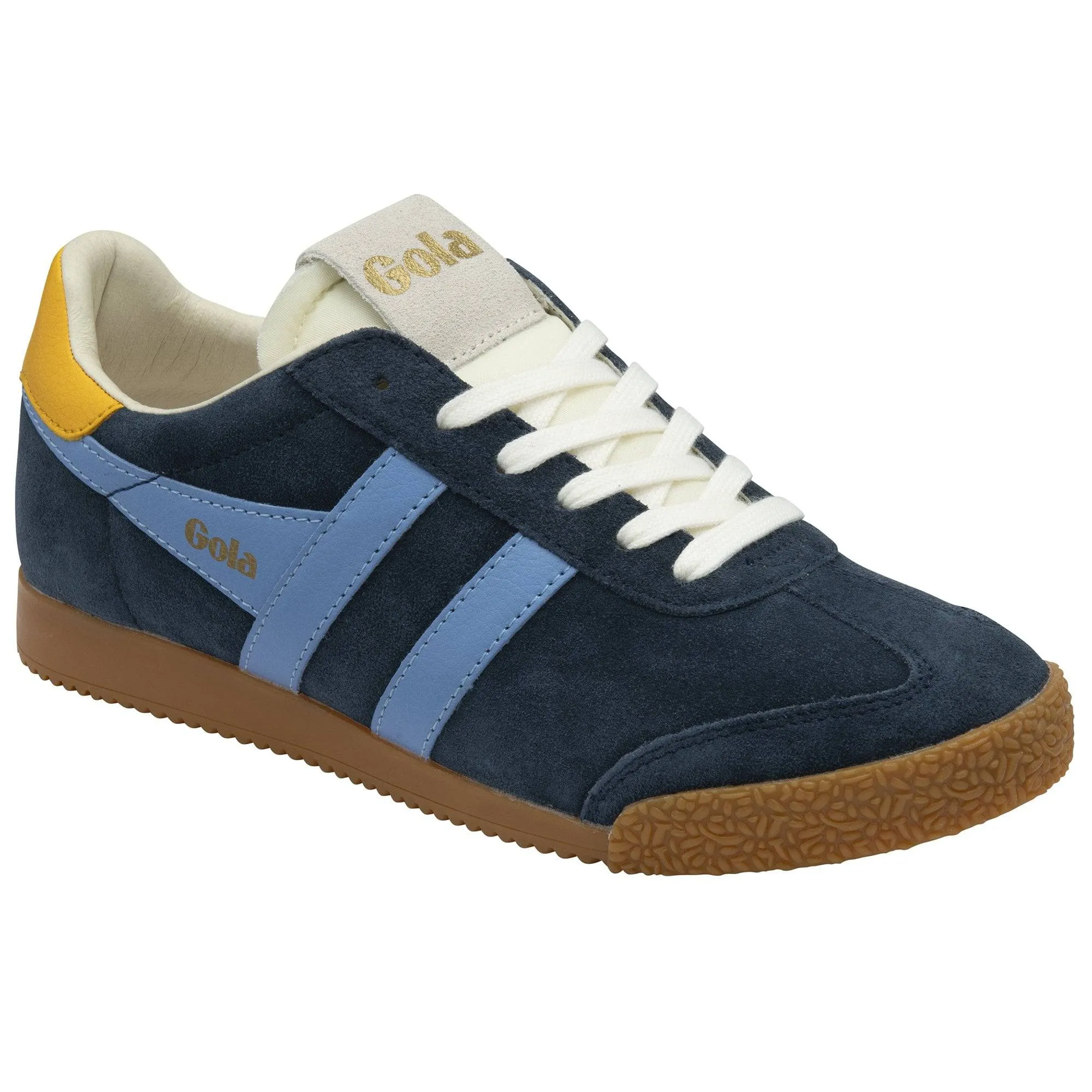 Gola Elan Ladies Navy/Vista Blue/Sun Suede Lace Up Trainers