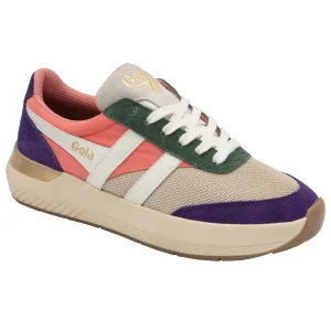 Gola Womens Trainer Raven Wheat/Coral Pink/Royal Purple