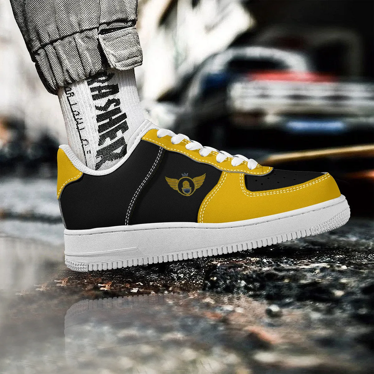 Gold Series - Black and Gold | Low Top Customized | Shoe Zero