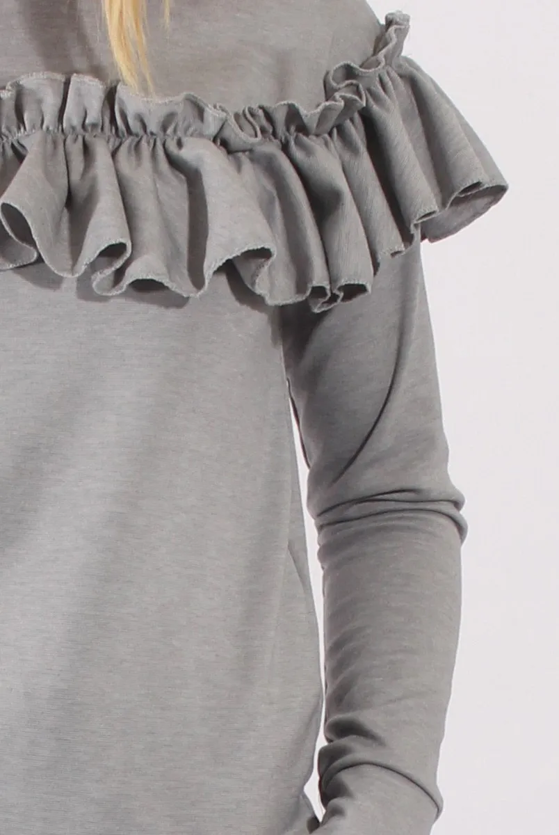 Grey Frill Layer Tracksuit - Tawney