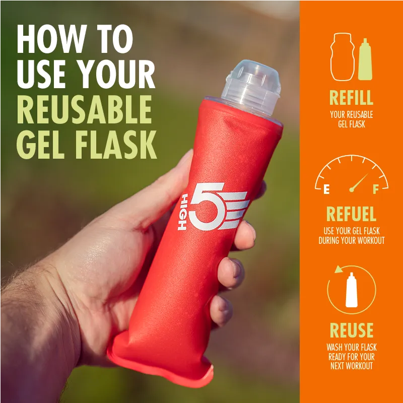 HIGH5 Gel Refill Bundle - 150ml Flask - Orange