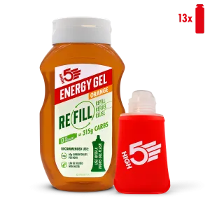 HIGH5 Gel Refill Bundle - 150ml Flask - Orange