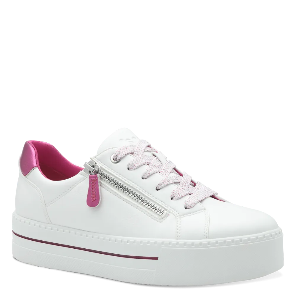 Jana Womens Trainer 8-23767 White/Fuxia