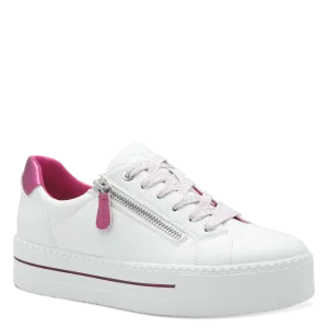 Jana Womens Trainer 8-23767 White/Fuxia