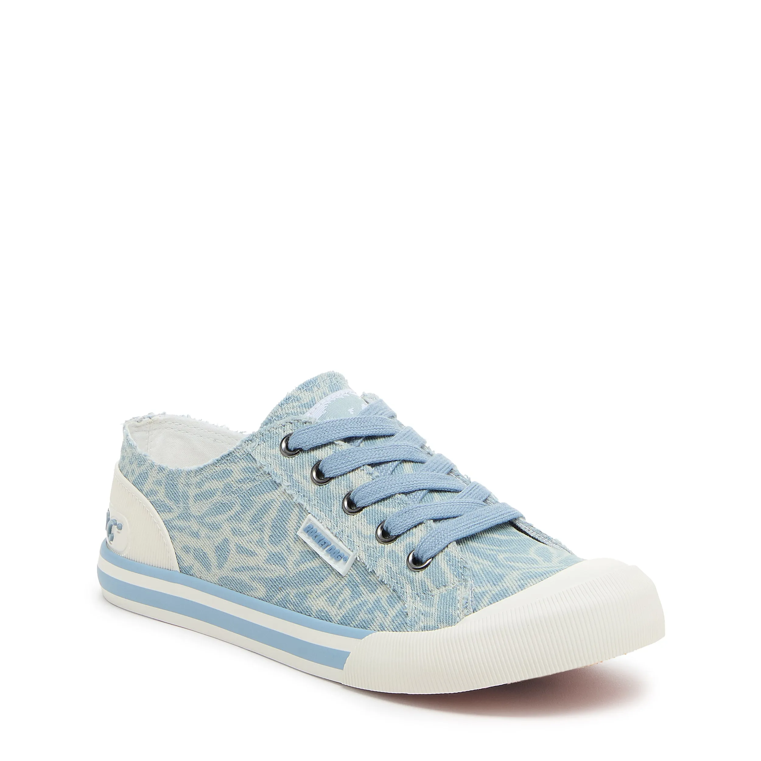 Jazzin Light Blue Printed Trainers