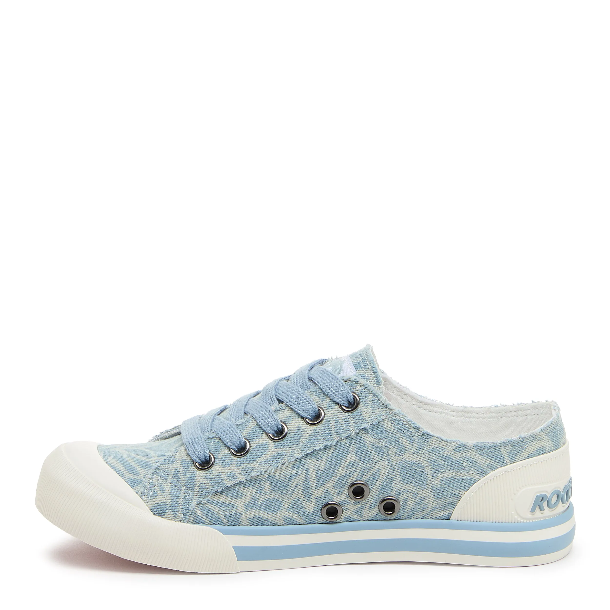 Jazzin Light Blue Printed Trainers