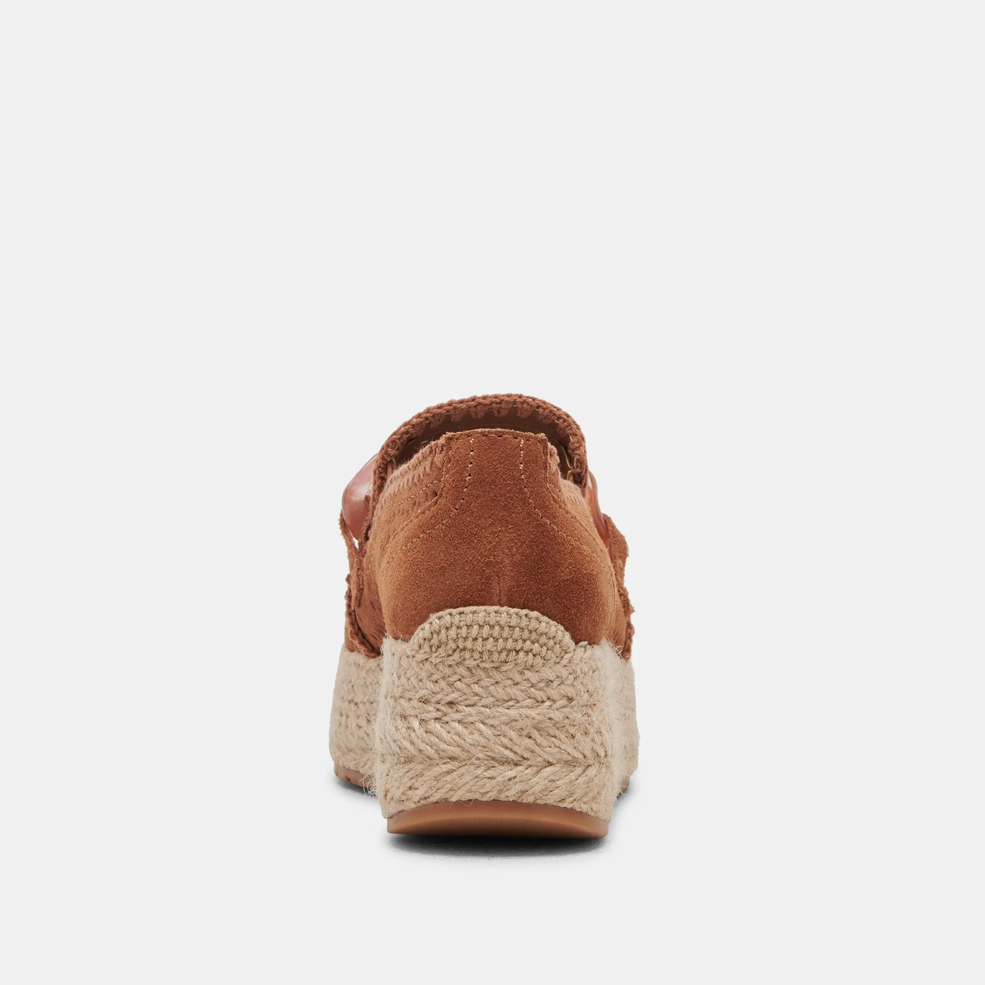 JHENEE ESPADRILLE SNEAKERS PECAN PERFORATED SUEDE - re:vita