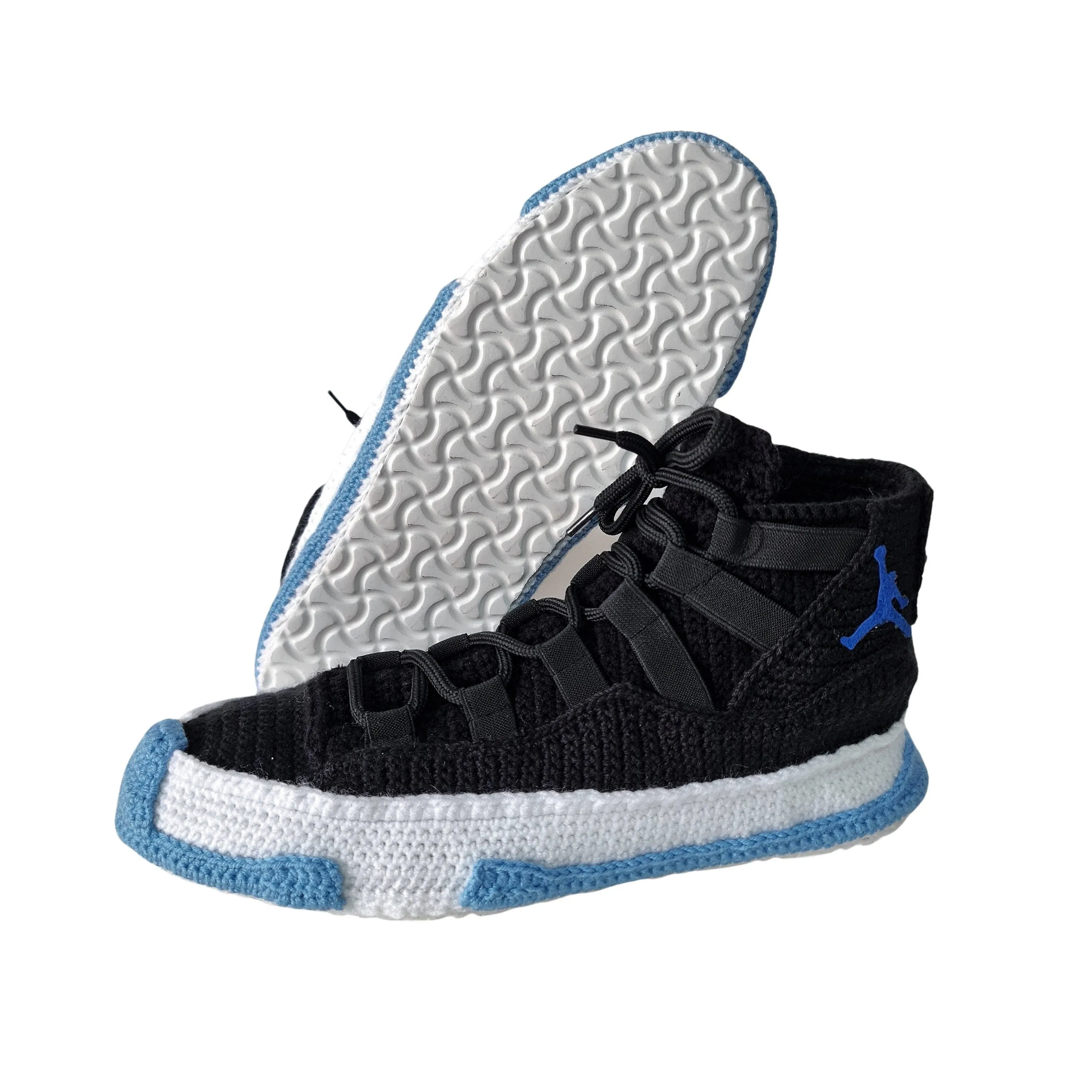 Jordan 11 Sneakers Plush Crochet Slippers House Soft Shoes