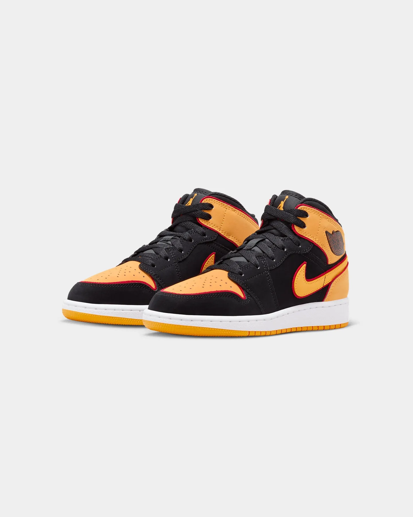 Jordan Kids' Air Jordan 1 Mid SE (GS) "Black Vivid Orange" Black/Vivid Orange