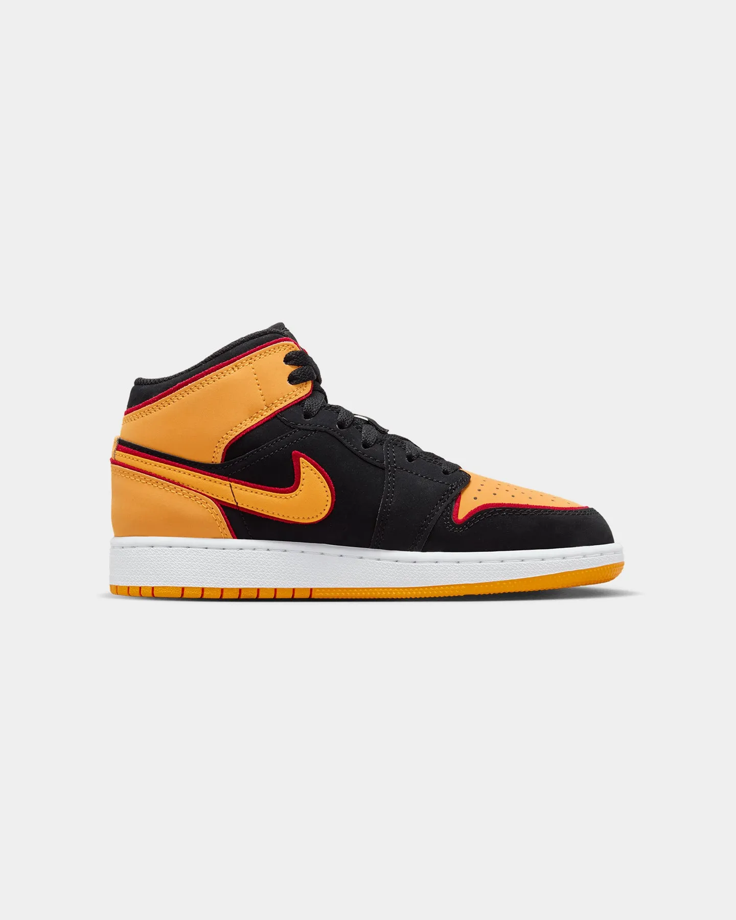 Jordan Kids' Air Jordan 1 Mid SE (GS) "Black Vivid Orange" Black/Vivid Orange