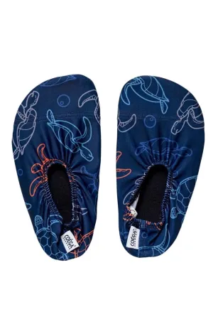 Kids/Youth Pool Shoes Navy Turtles