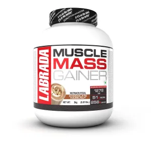 Labrada Muscle Mass Gainer Powder (Post-Workout, 1278 Kcal, 51G Protein, 258G Carbs, 1G Creatine, 500Mg L-Glutamine) - 6.6 Lbs (3Kg) (Chocolate Hazelnut)