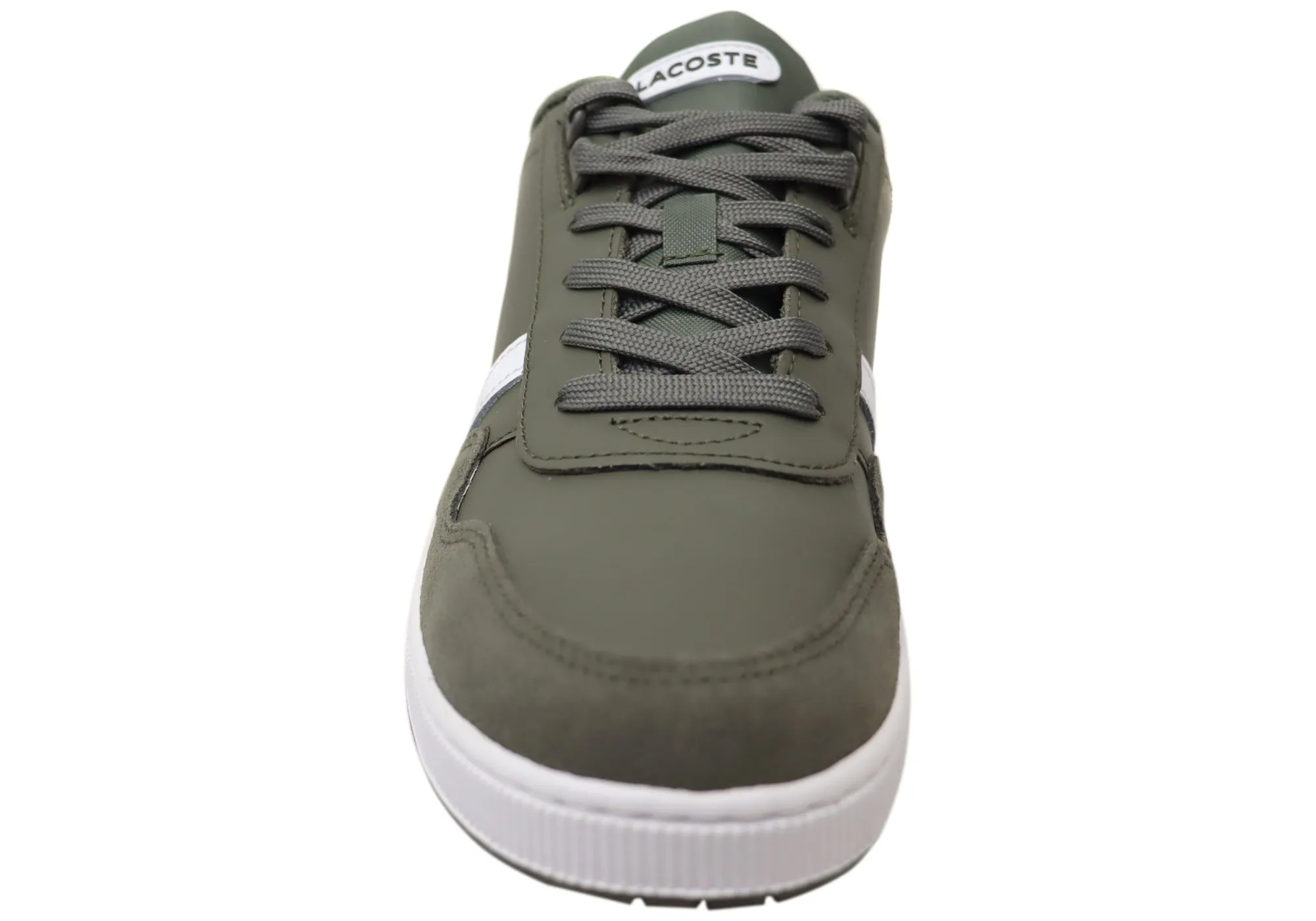 Lacoste Mens Comfortable Leather T Clip BiColour Sneakers