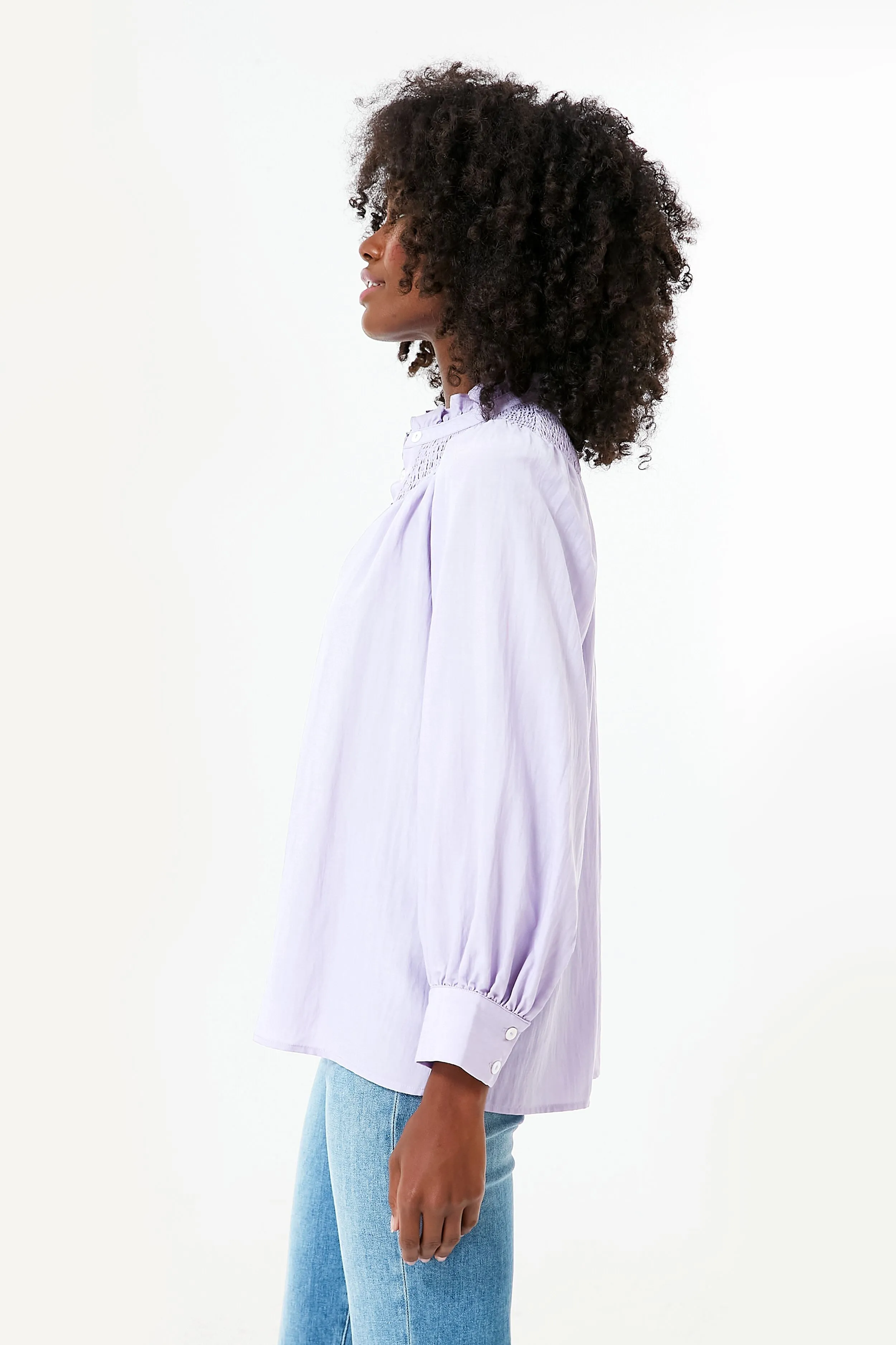 Lavender Emory Smocked Blouse