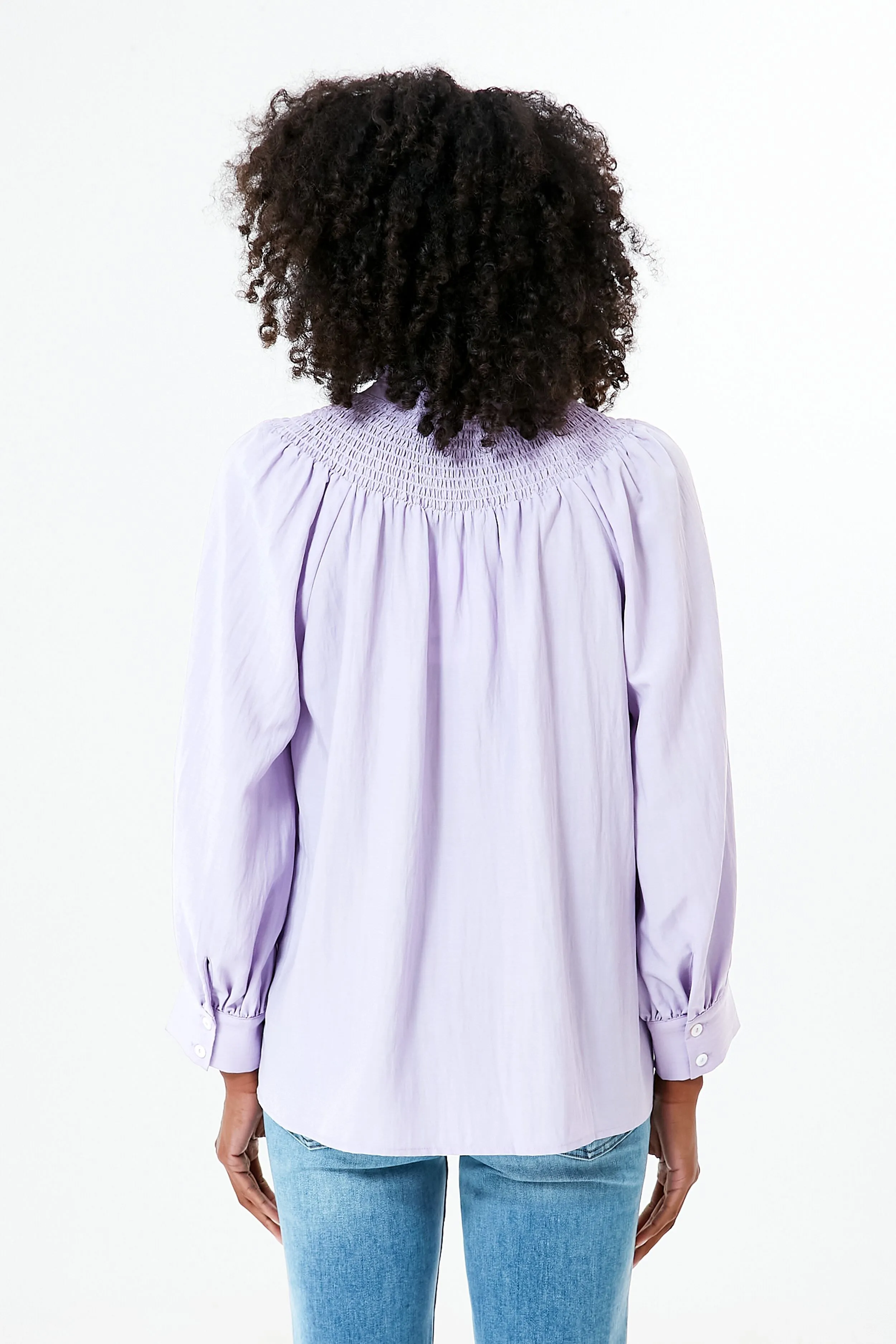 Lavender Emory Smocked Blouse