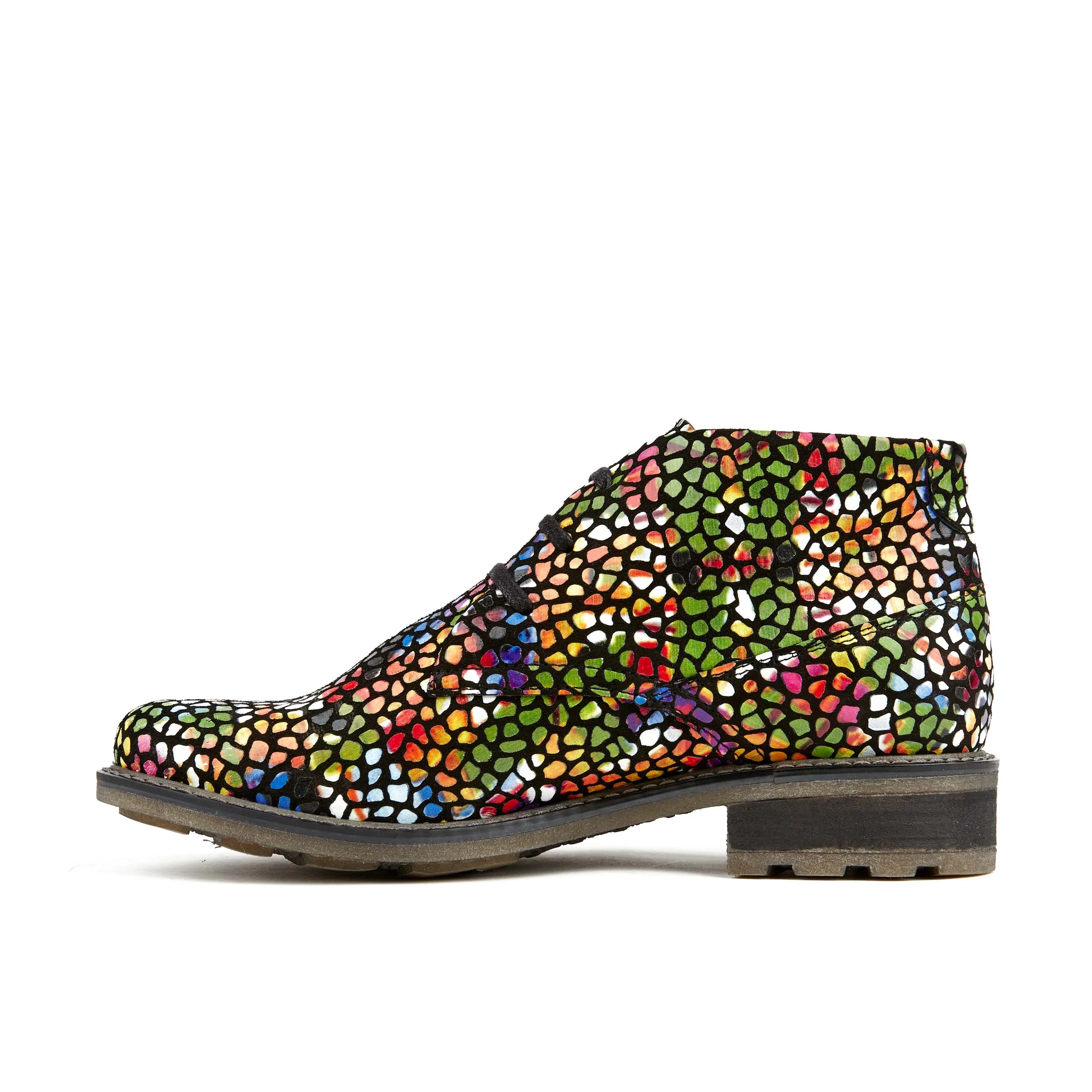 Laviva - Pop Art - Women's round toe wide fitted leather ankle boot