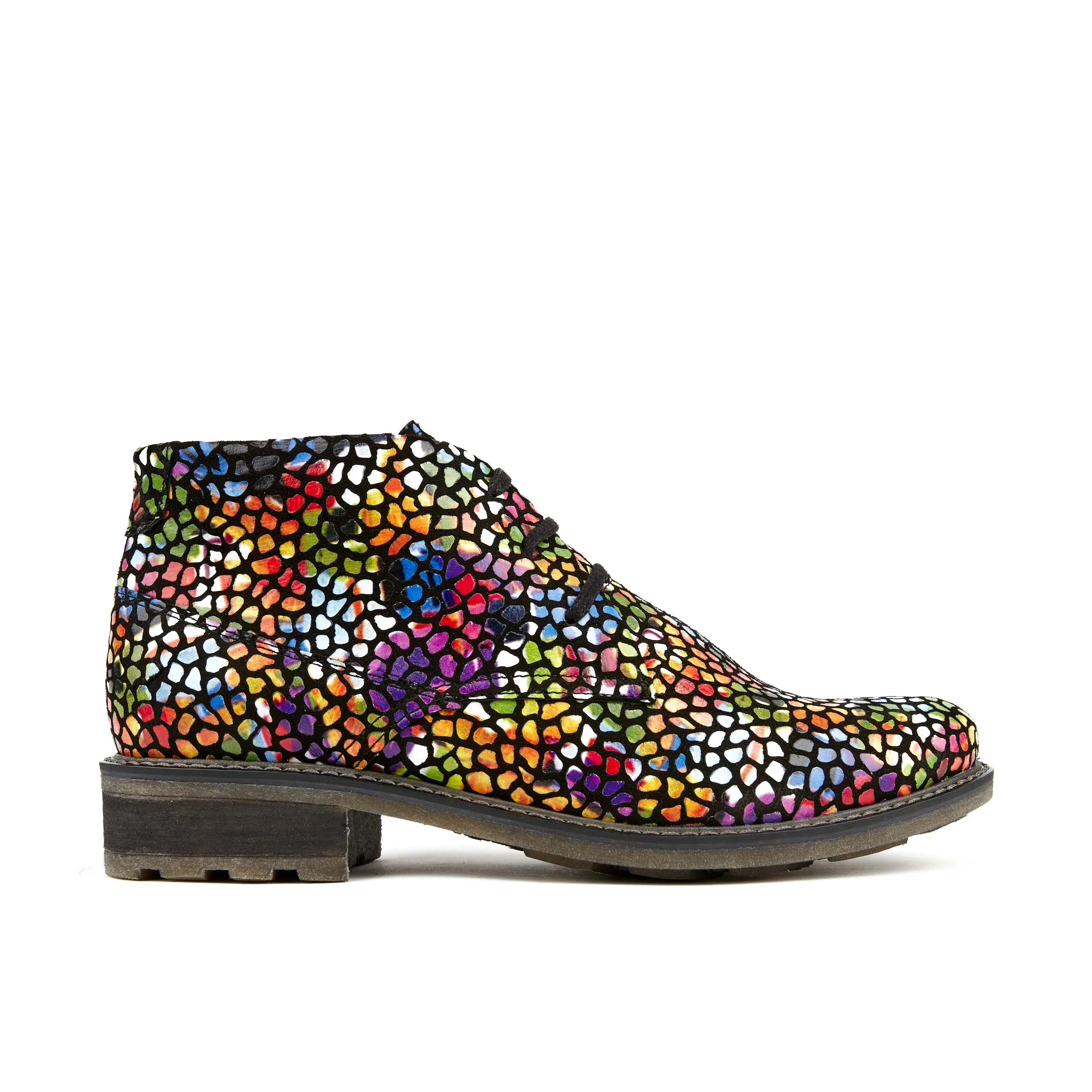 Laviva - Pop Art - Women's round toe wide fitted leather ankle boot