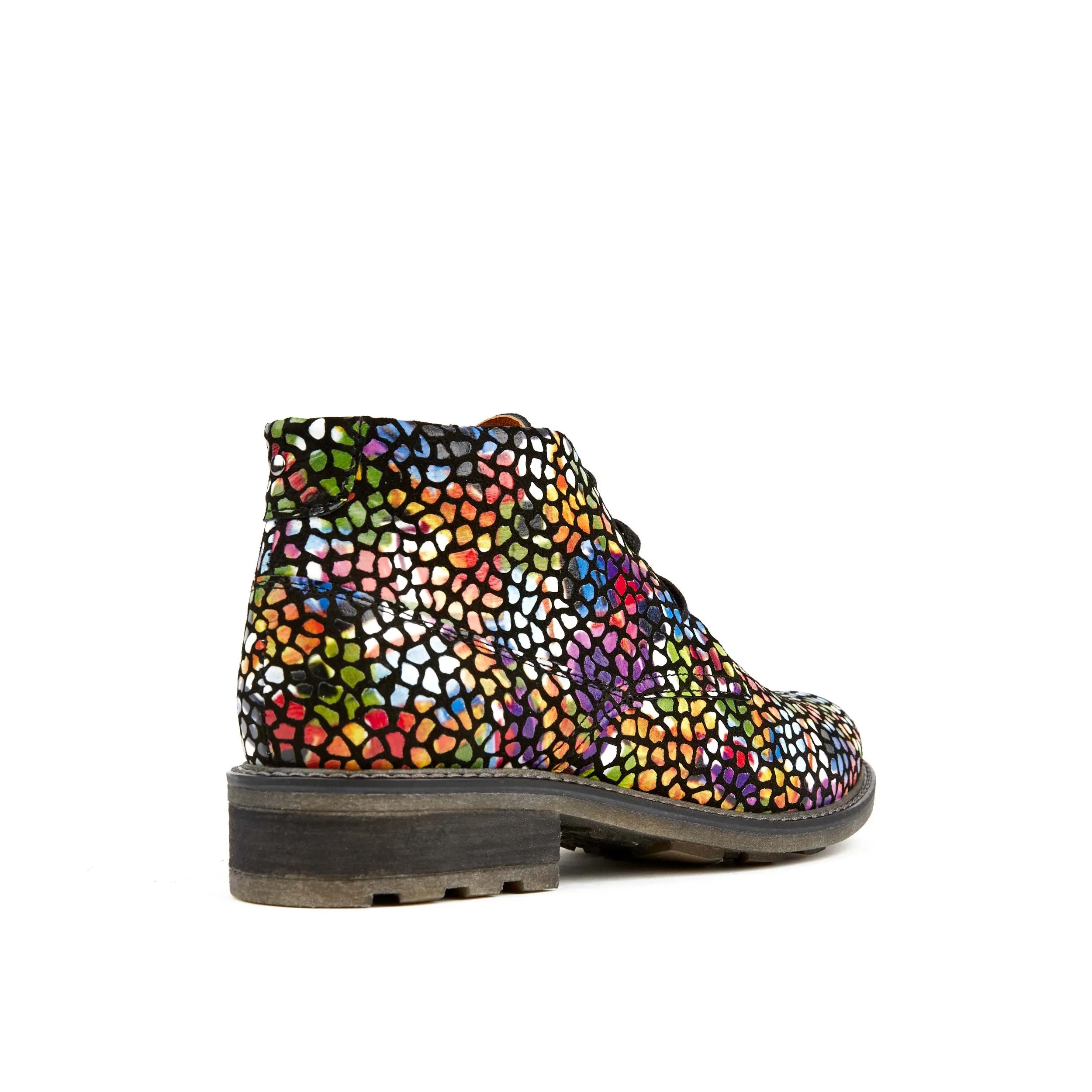 Laviva - Pop Art - Women's round toe wide fitted leather ankle boot