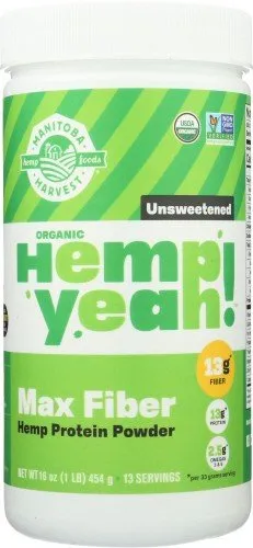 Manitoba Harvest Hemp Yeah! Max Fiber Unsweetened 16 oz Powder