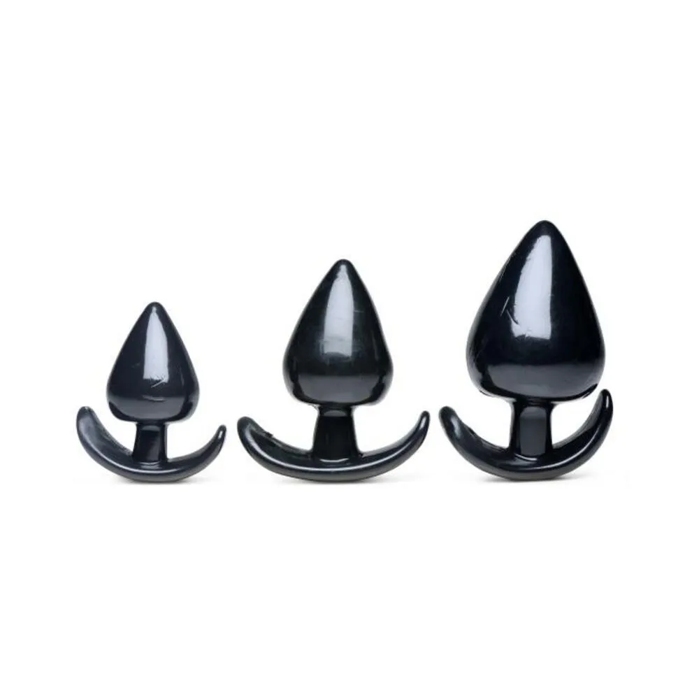 Master Series Triple Spades Anal Plug Set - 3 Pc