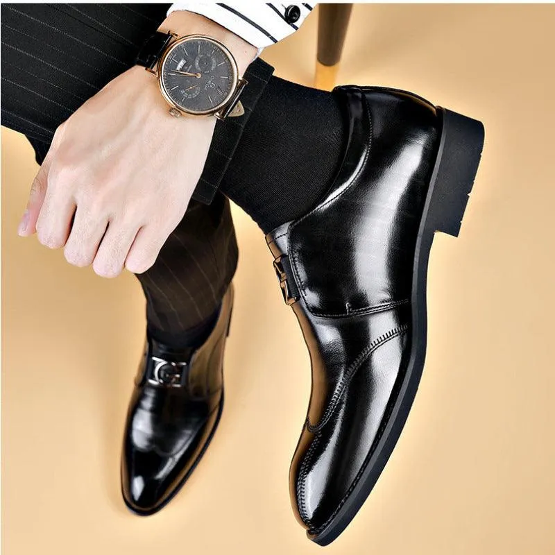 Mens Fashionable And Versatile Casual Business Leather Shoes