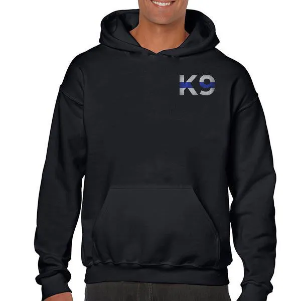 Men's Hoodie - K9 Thin Blue Line