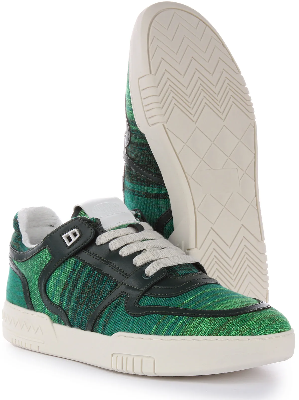 Missoni Lace Up Trainers In Green