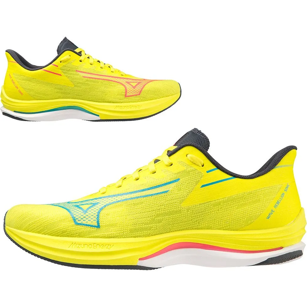 Mizuno Wave Rebellion Sonic Mens Running Shoes - Yellow